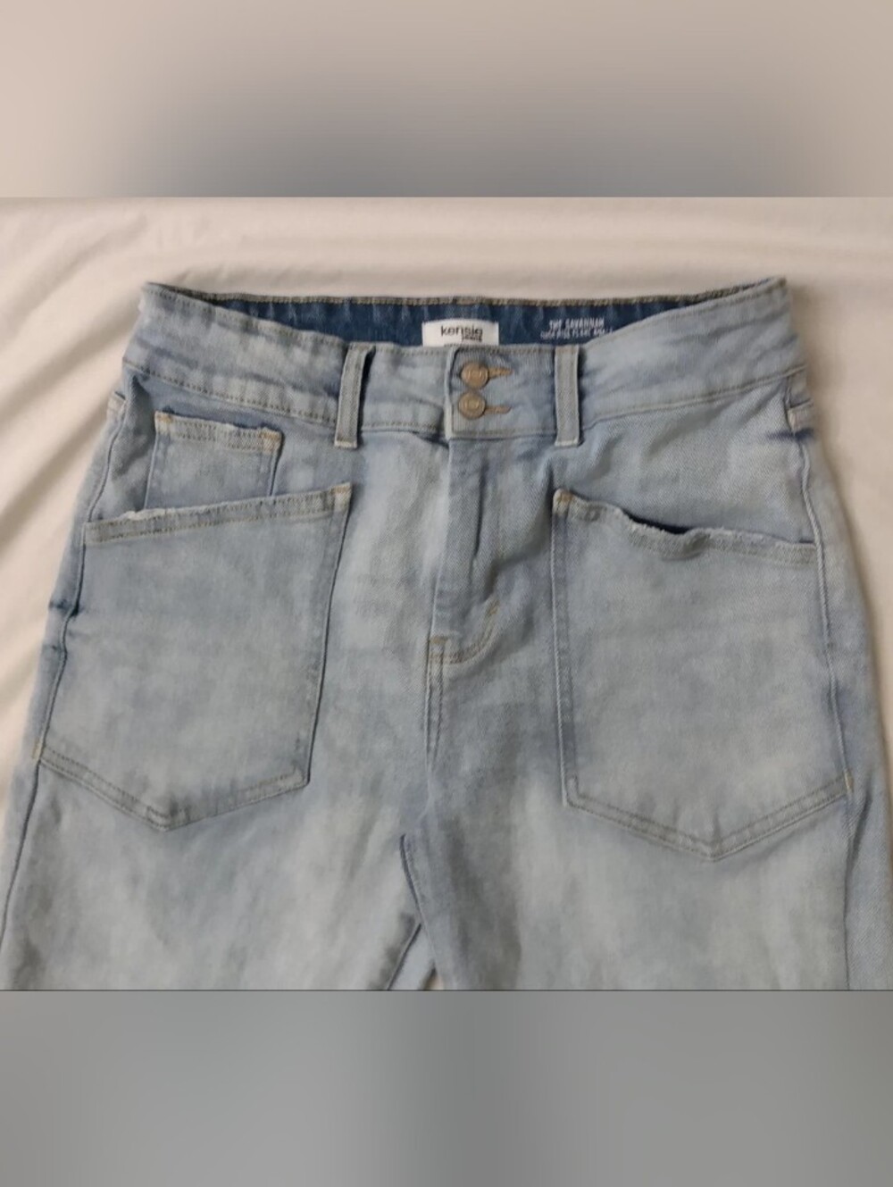 KENSIE JEANS VINTAGE LUXE THE SAVANNAH HIGH RISE FLARE ANKLE SIZE 6 / 28